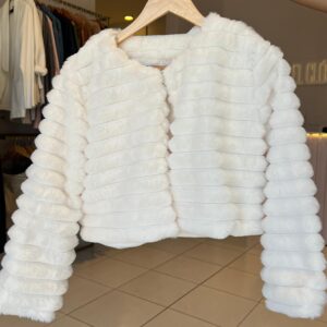 SAQUITO BLANCO SINTETICO CON MANGAS