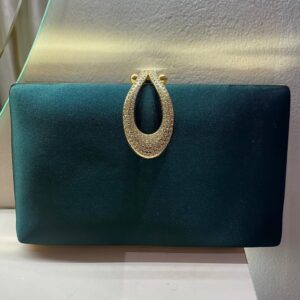 SOBRE VERDE OSCURO APLIQUE DORADO