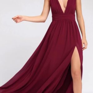 ALQUILER VESTIDO BORDO TAJO TALLE M