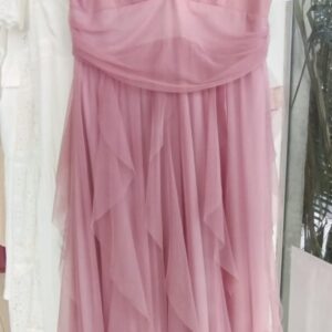 ALQUILER VESTIDO ROSA TUL CAPITAS TALLE XG