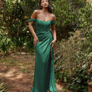 ALQUILER VESTIDO VERDE CORSET TALLE G